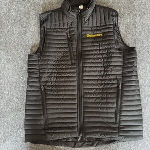 Continental Black Quilted Puffer Vest Mens Large Lightweight Insulated NWOT